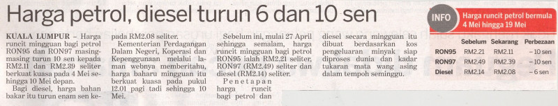 harga-petrol-diesel-turun-6-dan-10-sen